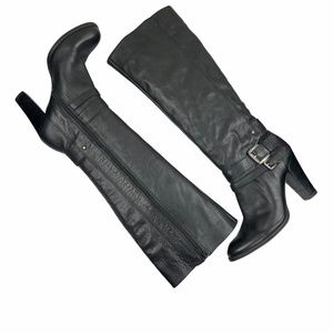 Nine West Habitat Tall Black Pebbled Leather Boot